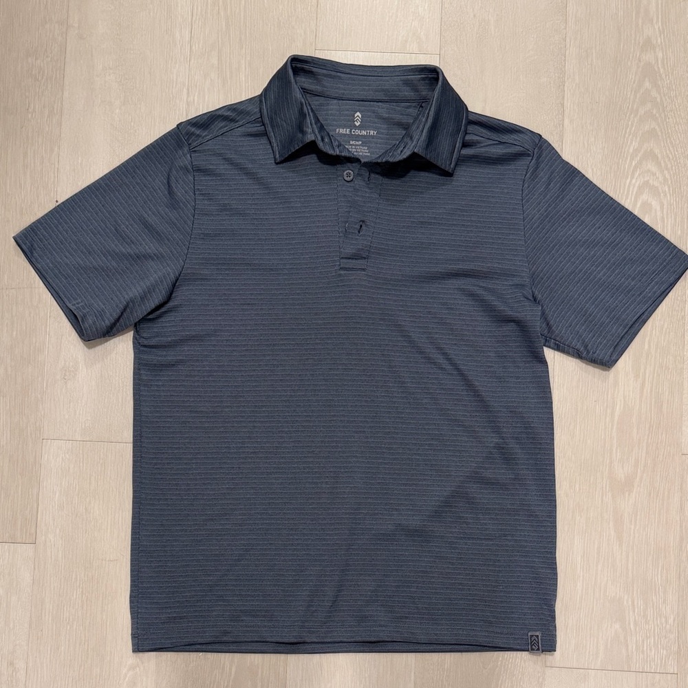 Free Country Men's Dark Blue Polo Shirt